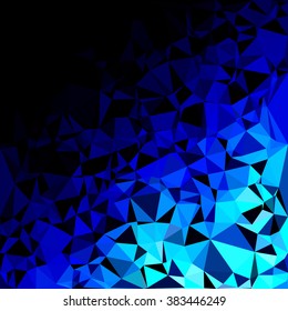 Blue Polygonal Mosaic Background, Creative Design Templates