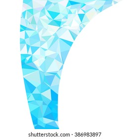 Blue Polygonal Mosaic Background, Creative Design Templates