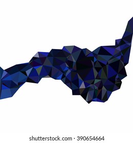 Blue Polygonal Mosaic Background, Creative Design Templates