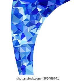 Blue Polygonal Mosaic Background, Creative Design Templates