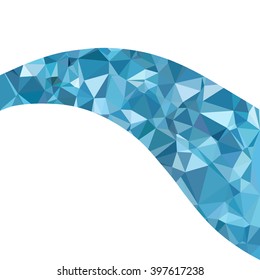 Blue Polygonal Mosaic Background, Creative Design Templates