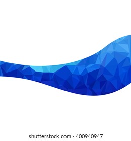 Blue Polygonal Mosaic Background, Creative Design Templates