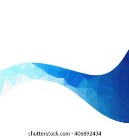 Blue Polygonal Mosaic Background, Creative Design Templates
