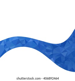 Blue Polygonal Mosaic Background, Creative Design Templates