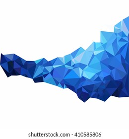 Blue Polygonal Mosaic Background, Creative Design Templates
