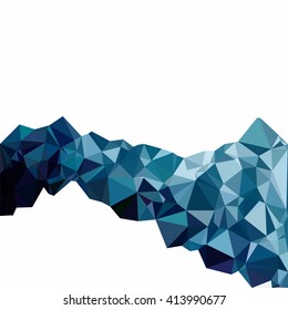 Blue Polygonal Mosaic Background, Creative Design Templates