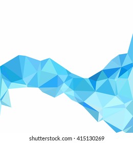 Blue Polygonal Mosaic Background, Creative Design Templates