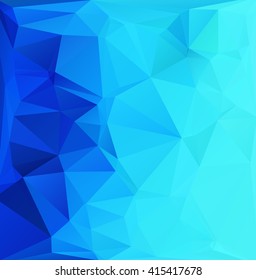 Blue Polygonal Mosaic Background, Creative Design Templates