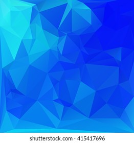 Blue Polygonal Mosaic Background, Creative Design Templates