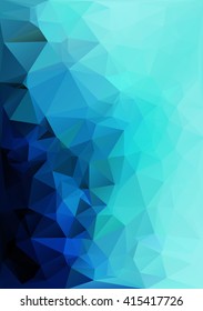 Blue Polygonal Mosaic Background, Creative Design Templates