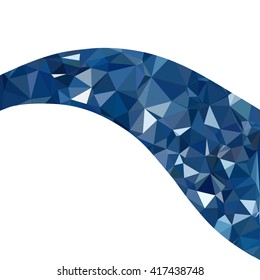Blue Polygonal Mosaic Background, Creative Design Templates