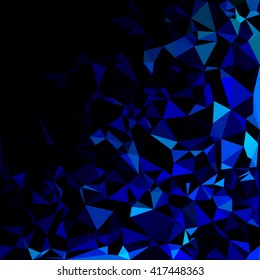 Blue Polygonal Mosaic Background, Creative Design Templates