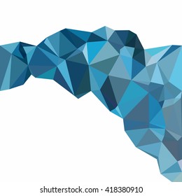 Blue Polygonal Mosaic Background, Creative Design Templates