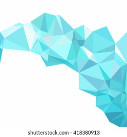 Blue Polygonal Mosaic Background, Creative Design Templates