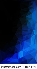 Blue Polygonal Mosaic Background, Creative Design Templates