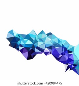 Blue Polygonal Mosaic Background, Creative Design Templates
