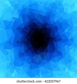 Blue Polygonal Mosaic Background, Creative Design Templates