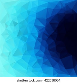 Blue Polygonal Mosaic Background, Creative Design Templates