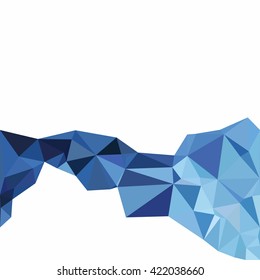 Blue Polygonal Mosaic Background, Creative Design Templates