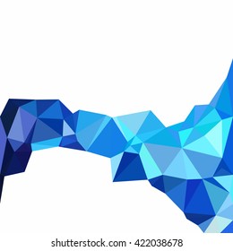 Blue Polygonal Mosaic Background, Creative Design Templates