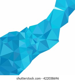 Blue Polygonal Mosaic Background, Creative Design Templates