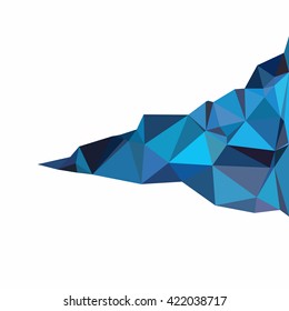 Blue Polygonal Mosaic Background, Creative Design Templates