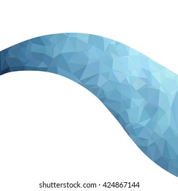 Blue Polygonal Mosaic Background, Creative Design Templates