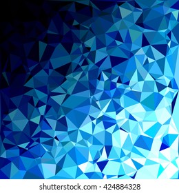 Blue Polygonal Mosaic Background, Creative Design Templates