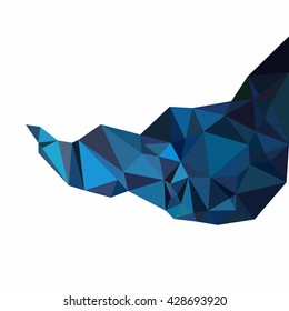 Blue Polygonal Mosaic Background, Creative Design Templates