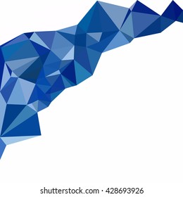 Blue Polygonal Mosaic Background, Creative Design Templates