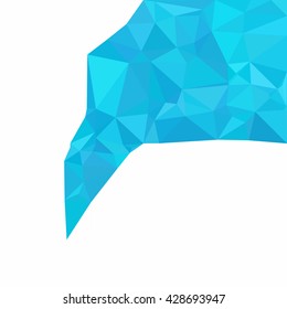 Blue Polygonal Mosaic Background, Creative Design Templates