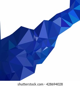 Blue Polygonal Mosaic Background, Creative Design Templates