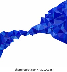 Blue Polygonal Mosaic Background, Creative Design Templates