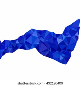 Blue Polygonal Mosaic Background, Creative Design Templates