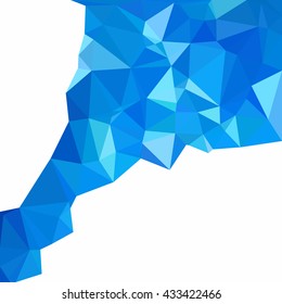 Blue Polygonal Mosaic Background, Creative Design Templates