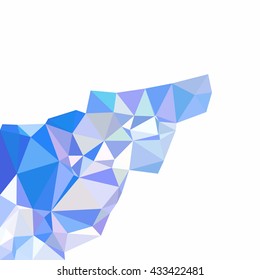 Blue Polygonal Mosaic Background, Creative Design Templates