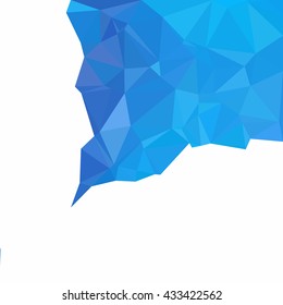 Blue Polygonal Mosaic Background, Creative Design Templates