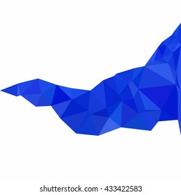 Blue Polygonal Mosaic Background, Creative Design Templates