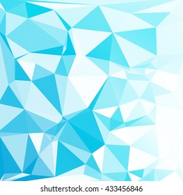Blue Polygonal Mosaic Background, Creative Design Templates