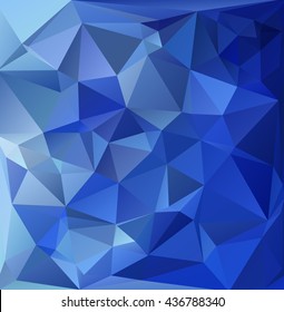 Blue Polygonal Mosaic Background, Creative Design Templates