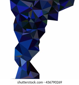 Blue Polygonal Mosaic Background, Creative Design Templates