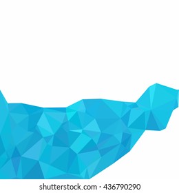 Blue Polygonal Mosaic Background, Creative Design Templates