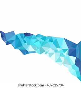 Blue Polygonal Mosaic Background, Creative Design Templates