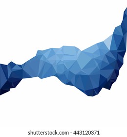 Blue Polygonal Mosaic Background, Creative Design Templates