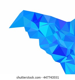 Blue Polygonal Mosaic Background, Creative Design Templates