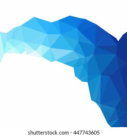 Blue Polygonal Mosaic Background, Creative Design Templates