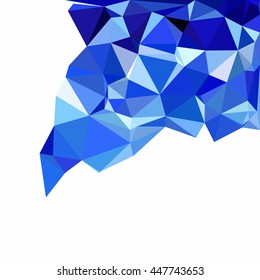 Fondo de mosaico poligonal azul, Plantillas de diseño creativo