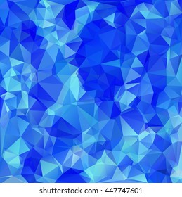Blue Polygonal Mosaic Background, Creative Design Templates