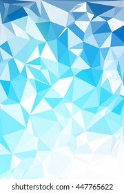 Blue Polygonal Mosaic Background, Creative Design Templates