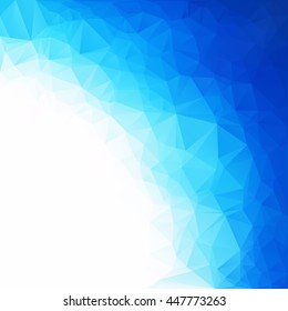 Blue Polygonal Mosaic Background, Creative Design Templates